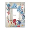 Designart Garland Sweet 33 Rectangular 35.4-in L x 23.6-in W Polished Country Blue Wall Mounted Mirror