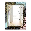 Designart Playful Gold 8 Rectangular 35.4-in L x 23.6-in W Polished Glam Wall Mounted Mirror