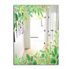 Designart Efflorescent Gold Green 4 Rectangular 35.4-in L x 23.6-in W Polished Country Wall Mounted Mirror