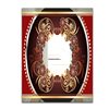 Designart Vintage Floral Rectangular 35.4-in L x 23.6-in W Polished Eclectic Red Wall Mounted Mirror