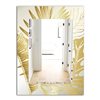 Designart Capital Gold Botanical Bliss 9 Rectangular 35.4-in L x 23.6-in W Polished Glam Wall Mounted Mirror