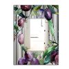 Designart Garland Sweet 21 Rectangular 35.4-in L x 23.6-in W Polished Country Purple Wall Mounted Mirror