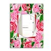 Designart Efflorescent Gold Abundance 4 Rectangular 35.4-in L x 23.6-in W Polished Country Pink Wall Mounted Mirror