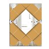 Designart Flipped Squares Rectangular 35.4-in L x 23.6-in W Polished Modern Gold Wall Mounted Mirror