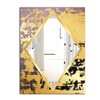 Designart Marbled Marvellous 5 Rectangular 35.4-in L x 23.6-in W Polished Glam Gold Wall Mounted Mirror