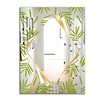 Designart Efflorescent Gold Green 2 Rectangular 35.4-in L x 23.6-in W Polished Country Wall Mounted Mirror