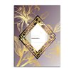 Designart Marbled Marvellous 2 Rectangular 35.4-in L x 23.6-in W Polished Glam Gold Wall Mounted Mirror
