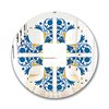 Designart Tiles Round 24-in L x 24-in W Polished Eclectic Blue Wall Mounted Mirror