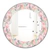 Designart Pink 24-in x 24-in Blossom Bohemian and Eclectic Mirror