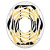 Designart 31.5-in x 23.7-in Gold Luxury/Metallic Geometrics V Modern/Oval Wall Mirror
