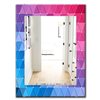 Designart 35.4-in x 23.6-in Triangular Colourfields Modern Mirror - Blue