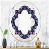 Designart 31.5-in x 23.7-in Retro Abstract Flower Design V Oval Wall Mirror