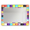 Designart 23.7-in x 31.5-in Capricious Colorfields 5 Rectangle Glam Mirror