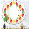 Designart 24-in Retro Circular Pattern VII Modern Round Wall Mirror