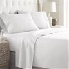 Marina Decoration Twin White Cotton blend Bed Sheets - 3-Piece