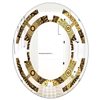 Designart Golden Circular Pattern I Modern Oval Mirror in Multi-Colour