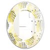 Designart Retro Hexagon Pattern XI Modern Oval Wall Mirror in Yellow