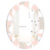 Designart Oval Pink 31.5-in L x 23.7-in W Retro Circular Pattern III Polished Wall Mirror