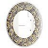 Designart Oval 31.5-in L x 23.7-in W Gold and Black Swirl II Modern Polished Wall Mirror