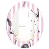 Designart Oval 31.5-in L x 23.7-in W Flamingo on Pink Polished Wall Mirror