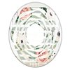 Designart Floral Retro Pattern V 31.5-in x 23.7-in Oval Green Wall Mirror