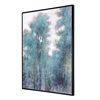 Gild Design House Aquamarine Forest with Black Plastic Framed 40-in H x 30-in W Hand Painted Landscapes Canvas