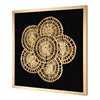 Gild Design House Golden Petals with Gold Plastic Framed 30-in H x 30-in W Hand Painted Botanical Paper Shadow Box