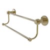 Allied Brass Mercury 36-in Brass Wall Mount Double Towel Bar in Unlacquered Finish
