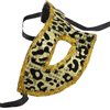 Allstate Cat Animal Print Halloween Mask with Sequins and Glitter