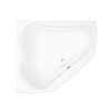 MAAX Cocoon 54-in W x 60-in L White Acrylic Corner Front Center Drain Drop-In Whirlpool Tub