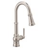 MOEN Paterson Stainless Steel 1-Handle Deck Mount Pull-Down Handle/Lever Kitchen Faucet