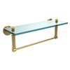Allied Brass Dottingham 16-in Polished Brass Glass Wall Mount Bathroom Shelf