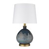Acclaim Lighting Trend Home 22.25-in Brass Incandescent 3-Way Table Lamp with Fabric Shade