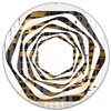 Designart Gold Checkered Pattern I 24-in Modern Mirror