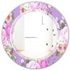 Designart Pattern with Country Roses 24-in x 24-in Modern Mirror
