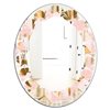 Designart Gold And Rose Cubes II 35.4-in x 23.7-in Modern Wall Mirror