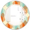 Designart Hexagon Pattern VIII 24-in x 24-in Contemporary Mirror