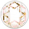 Designart Gold And Rose Cubes II 24-in Modern Mirror