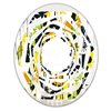 Designart Summer Meadow Pattern, Black Silhouettes 35.4-in x 23.7-in Polished Yellow Oval Wall Mirror