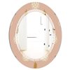 Designart Pineapple Summer Bliss VII 35.4-in x 23.7-in Beige Oval Polished Wall Mirror