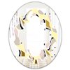 Designart Golden River Stones 35.4-in L x 23.7-in W Oval Polished Wall Mirror