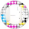 Designart 24-in L x 24-in W Classic Hounds Round Multicolour Polished Wall Mirror