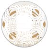 Designart Circular Retro Design 24-in L x 24-in W Round Polished Wall Mirror