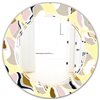 Designart Golden River Stones 24-in L x 24-in W Polished Round Wall Mirror