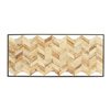 Grayson Lane 22.80-in H x 51.80-in W Brown Teak Wood and Metal Farmhouse/Rustic Abstract Wall Accent