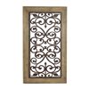 Grayson Lane 46-in H x 26-in W Brown Metal and Wood Ornamental Wall Accent