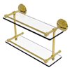 Allied Brass Monte Carlo Polished Brass 2-Tier Glass Wall Mount Bathroom Shelf