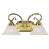 Livex Lighting Coronado 2-Light Brass Transitional Vanity Light