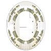 Designart Oval Polished 35.4-in L x 23.7-in W Abstract Design Retro Pattern III Wall Mirror