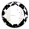 Designart Black & White 7 24-in L x 24-in W Round Polished Wall Mirror